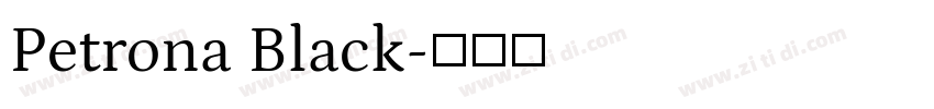 Petrona Black字体转换